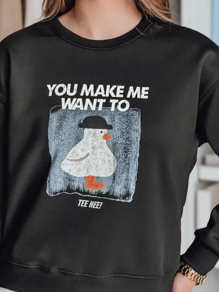 Dámska oversize mikina s potlačou GOOSHY