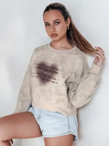 Dámska oversize mikina tie-dye srdce