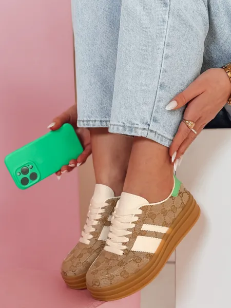 Dámske sneakersy MOTIONA khaki