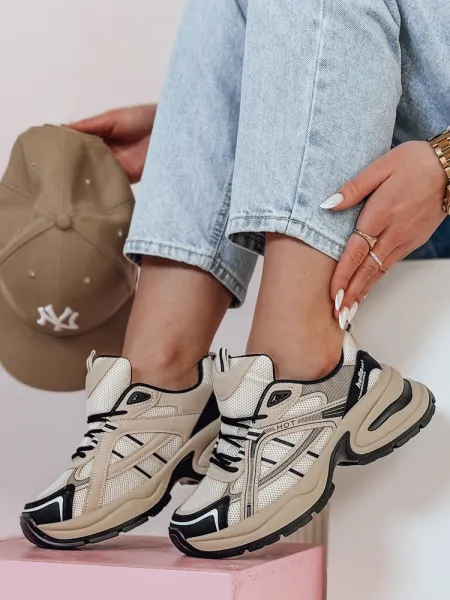 Dámske sneakersy MODERMAX khaki