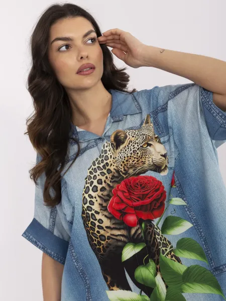 Rifľová košeľa s leopardím motívom