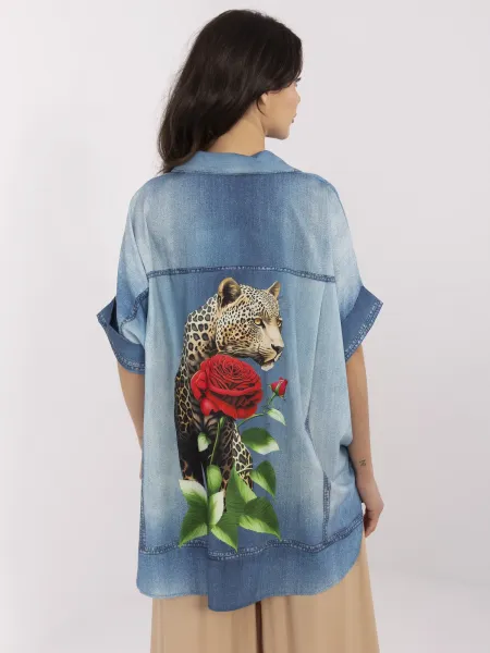 Rifľová košeľa s leopardím motívom