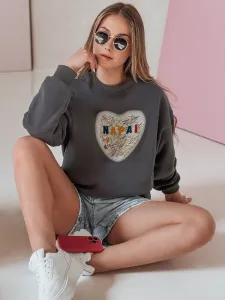 Dámska oversize mikina srdce SERDUCHOVA