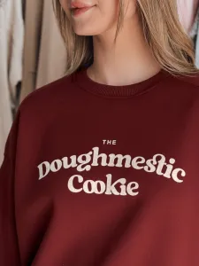 Dámska oversize mikina COOKIES bordová