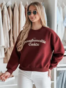 Dámska oversize mikina COOKIES bordová
