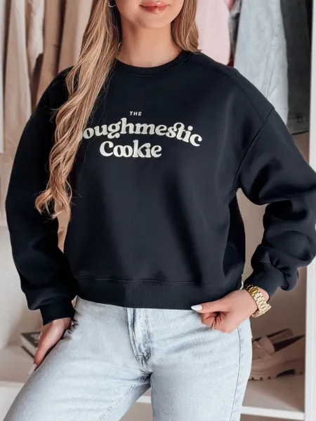 Dámska oversize mikina s potlačou COOKIES