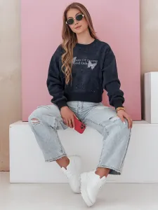 Dámska oversize mikina s motýľmi