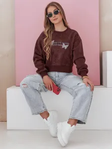 Dámska oversize mikina s motýľmi