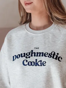 Dámska oversize mikina s nápisom COOKIES