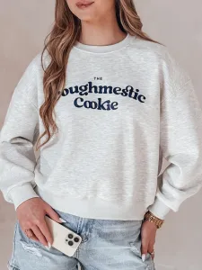 Dámska oversize mikina s nápisom COOKIES