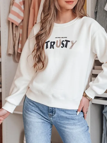Dámska oversize mikina s nápisom TRUSTY