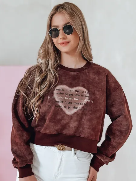 Dámska oversize mikina tie-dye srdce DESSER