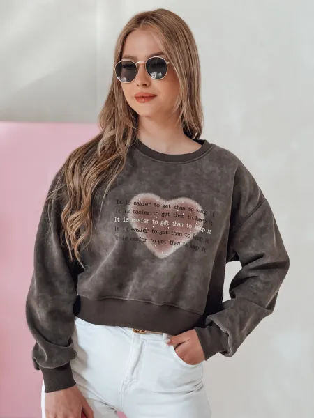 Dámska oversize mikina srdce DESSER