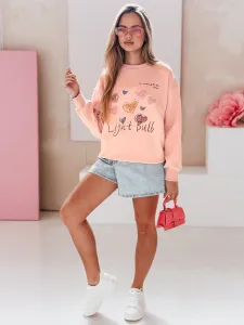 Dámska oversize mikina srdiečka PINKNOTE