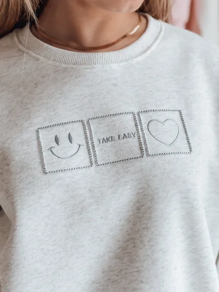 Dámska oversize mikina s výšivkou EASYJOY