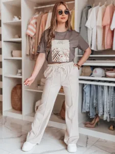 Dámske tepláky DRESSANIK, svetlobéžové