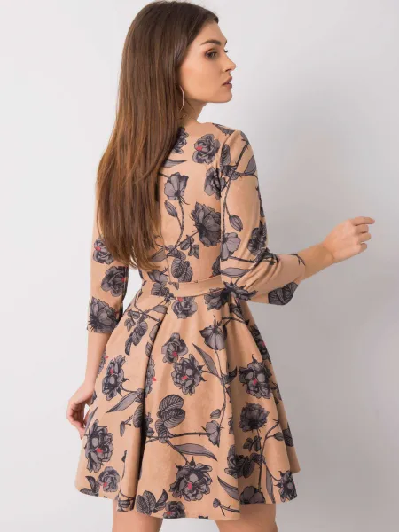 Dress-LK-SK-508307.46P-dark beige