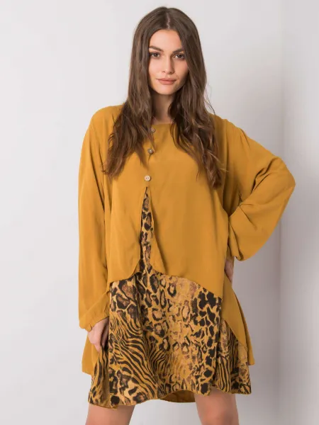 Dress-DHJ-SK-21451.50-dark yellow