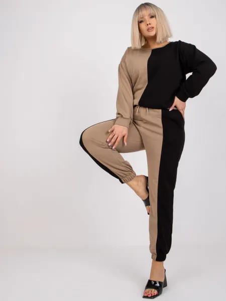 Factory Dámsky bavlnený komplet Amishi – rôzne farby (S/M, L/XL) Farba: Khaki, Veľkosť: S/M