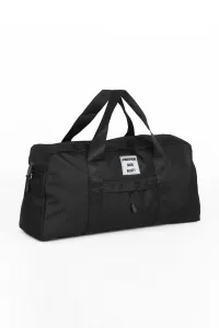 59458 Dewberry Unisex Front Pocket Long Strap Sports Bag-BLACK