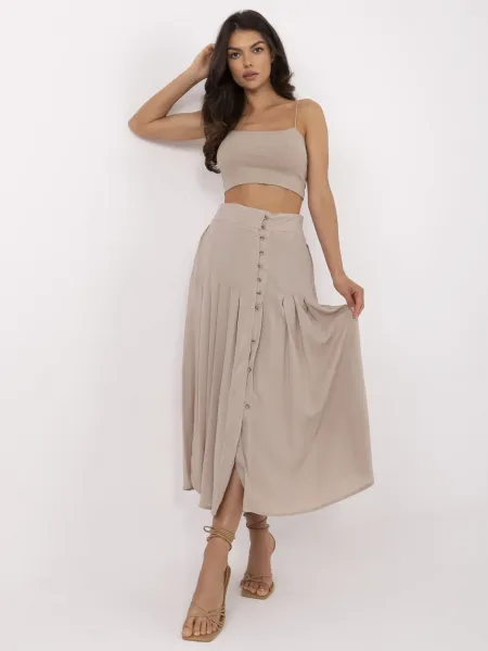 Skirt-D73761M50187B-dark beige