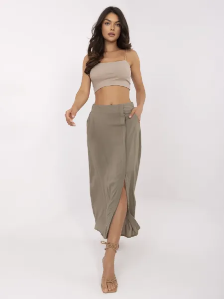 Skirt-D73761M50222A-khaki