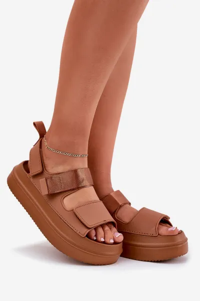 Boto Dámske sandále na platforme so suchým zipsom Camel Nitepira
