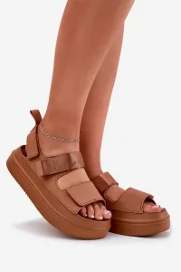Boto Dámske sandále na platforme so suchým zipsom Camel Nitepira