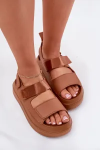 Boto Dámske sandále na platforme so suchým zipsom Camel Nitepira