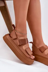 Boto Dámske sandále na platforme so suchým zipsom Camel Nitepira