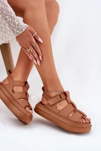 Boto Dámske Sandále Na Platforme Camel Nitavelia