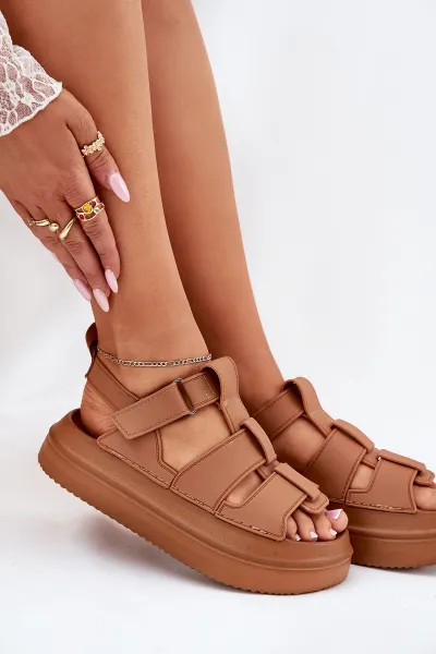 Boto Dámske Sandále Na Platforme Camel Nitavelia