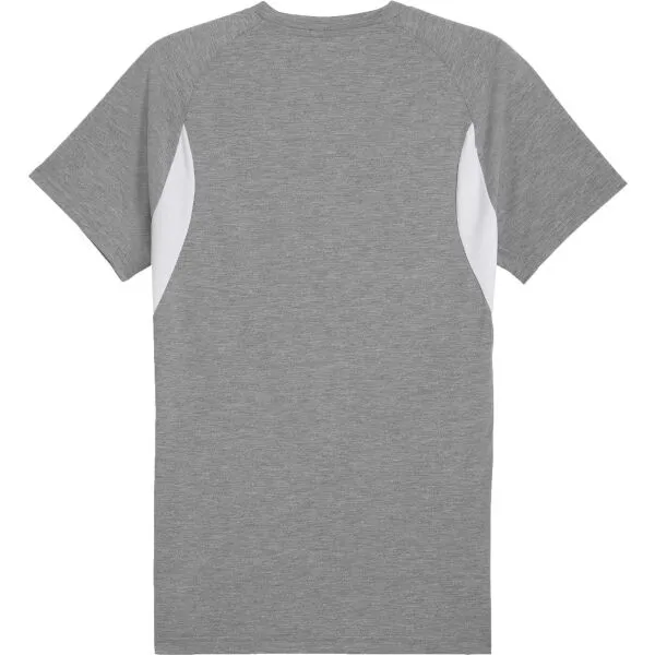 Puma TEAMEVOSTRIPE TEE Pánske tričko, sivá, veľkosť
