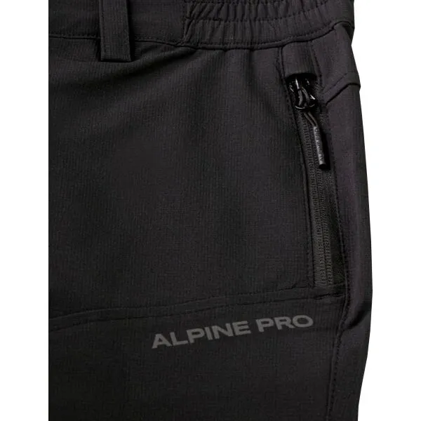 ALPINE PRO MUSAR Pánske softshellové nohavice, čierna, veľkosť