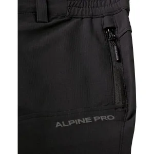 ALPINE PRO MUSAR Pánske softshellové nohavice, čierna, veľkosť