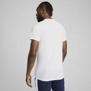 Puma TEAMEVOSTRIPE TEE Pánske tričko, biela, veľkosť