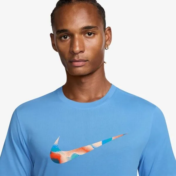 Nike LAVA SWOOSH Pánske tričko, svetlomodrá, veľkosť