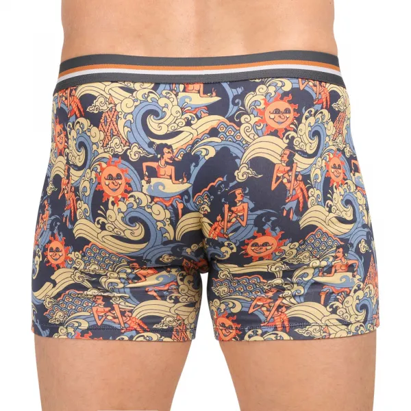 Pánske boxerky 69SLAM fit bamboo ANCIENT WAVES GILBERT (MPBANW-BB) M, trenky