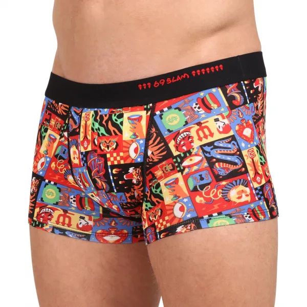 Pánske boxerky 69SLAM hip bamboo WEIRD BLOCK ELIJAH (MHBWBK-BB) M, trenky