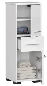 Ak furniture Kúpeľňová skrinka Fín biela lesk
