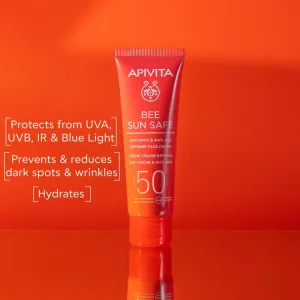 Apivita Bee Sun Safe Anti-Spot and Anti-Age Face Cream SPF 50 ochranný krém proti starnutiu pleti SPF 50 50 ml