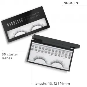 Nanolash DIY Eyelash Extensions trsové nalepovacie mihalnice bez uzlíka Innocent 36 ks