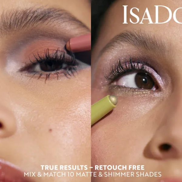 IsaDora The Eyeshadow Stick Matte dlhotrvajúce očné tiene v ceruzke s matným efektom odtieň 60 Bare Beige 1.2 g