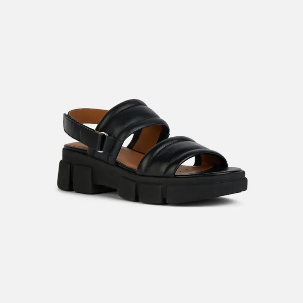 Black women's sandals Geox Lisbona A - Women's