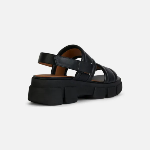 Black women's sandals Geox Lisbona A - Women's