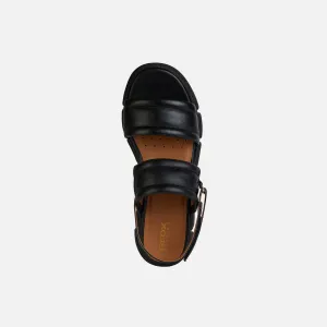 Black women's sandals Geox Lisbona A - Women's