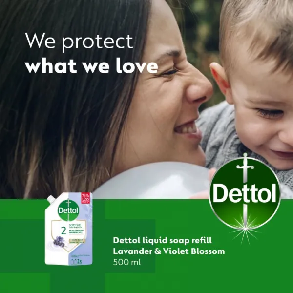 Dettol tekuté mydlo (NÁHRADNÁ NÁPLŇ) 500 ml - Levanduľa