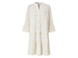 esmara® Dámske tunikové šaty (krémová, S (36/38))