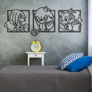 3 dielny obraz do detskej izby - Ježko Sonic