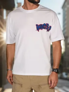Moderné tričko s krátkym rukávom pre pánov biele
